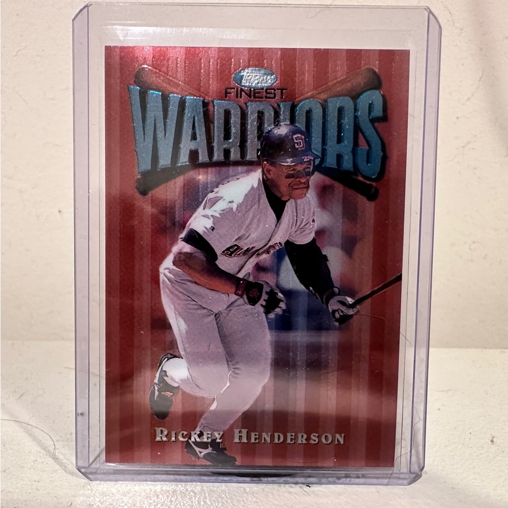 RICKEY HENDERSON 1997 TOPPS FINEST WARRIORS #63 W22 BASEBALL CARD RARE HOF PSA